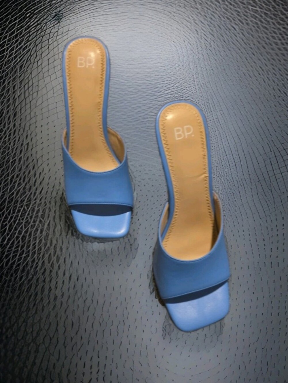 BP for/by Nordstorm Mirra Blue Block Heel  Square Toe slip on  Heels Sz 7m - Picture 2 of 8